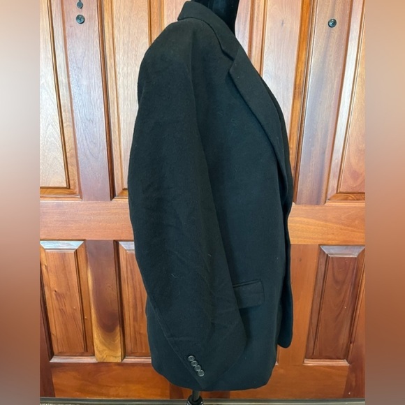 Jos A Bank Mens Camel Hair Blazer 44R Solid Black Jacket Sport Coat $450 - Picture 2 of 11